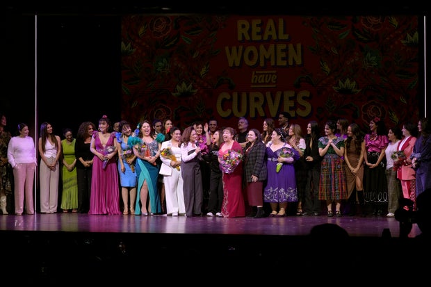 VIPs Visit "Real Women Have Curves" On Broadway 
