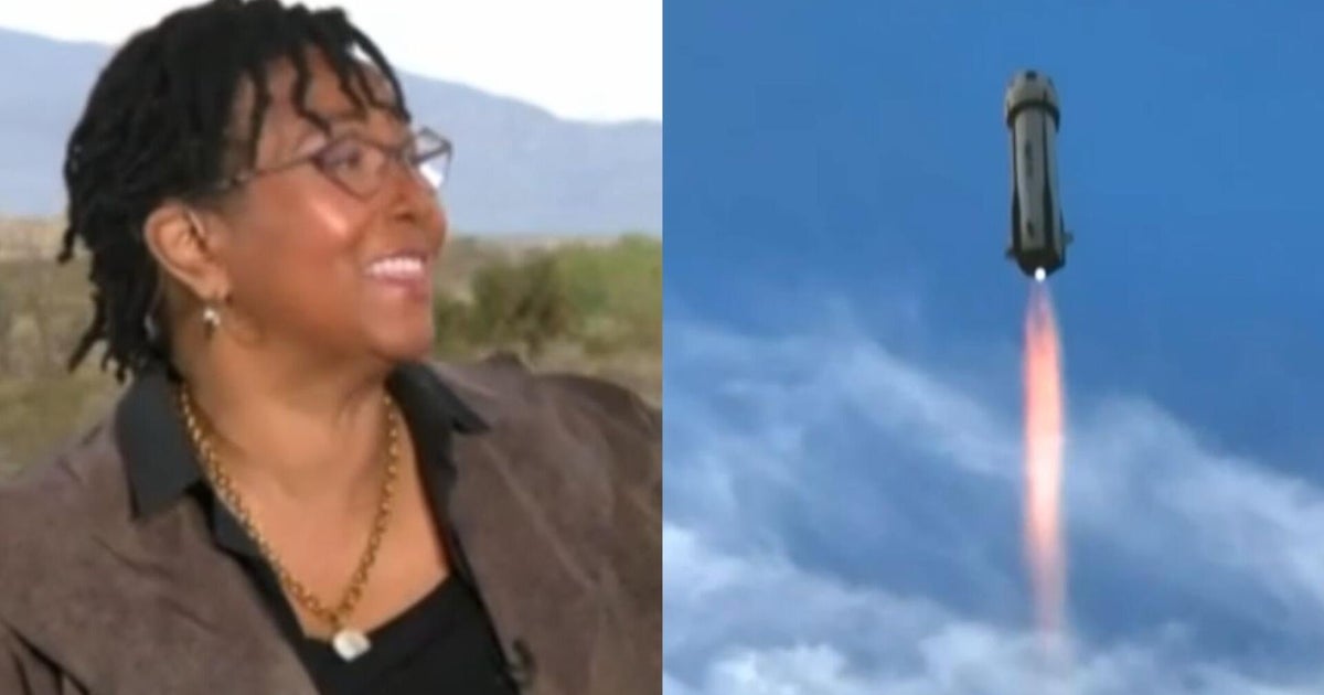 Former NASA astronaut Dr. Mae Jemison reacts to historic Blue Origin spaceflight