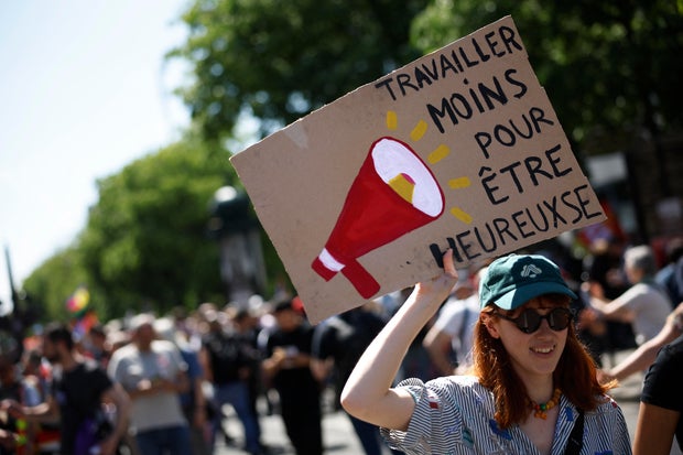 FRANCE-POLITICS-SOCIAL-LABOUR-MAY DAY-DEMO 