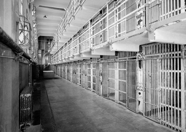 File photo of Cell Block 'A' in Alcatraz prison. 